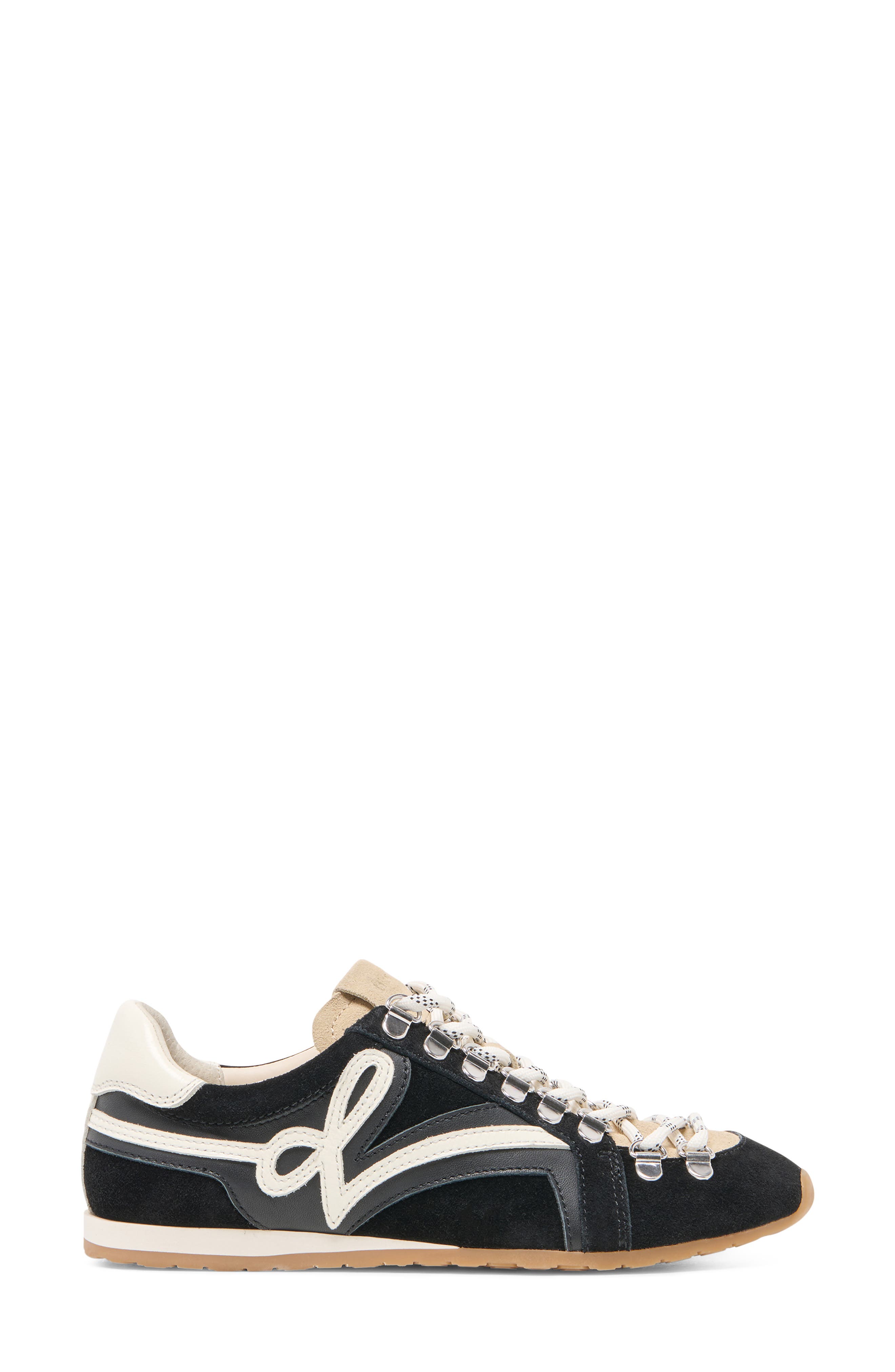 Dolce Vita Deacon Sneaker, Alternate, color, Black/White Suede