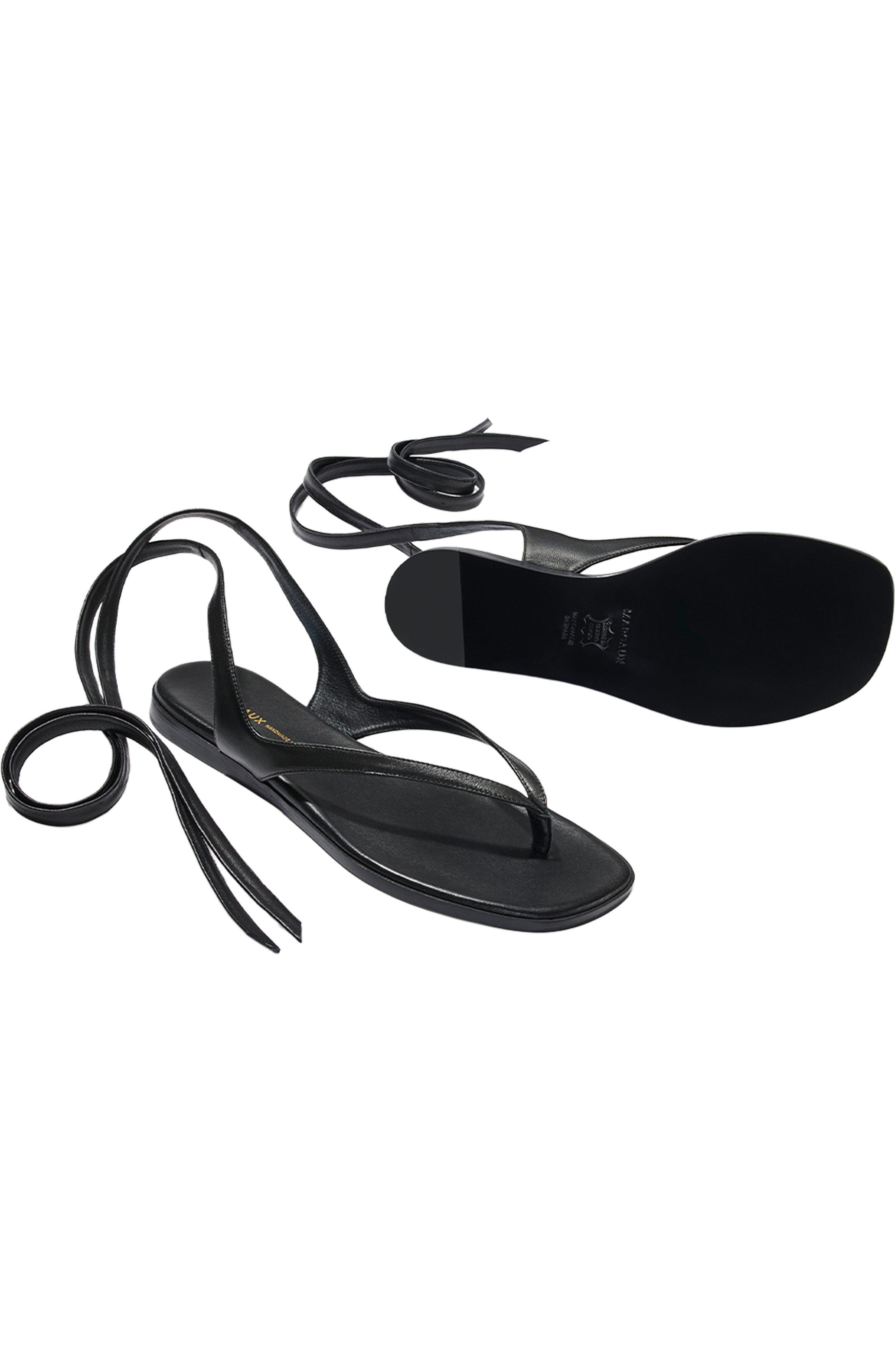 MARGAUX The Palermo Wrap Sandal, Alternate, color, Black Nappa