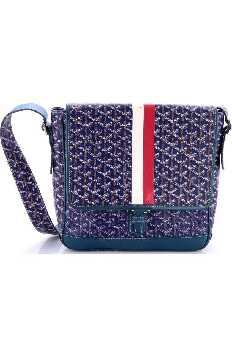 Pre-Owned Goyard Grand Bleu Messenger Bag Printed Coated Canvas MM, Main, color,