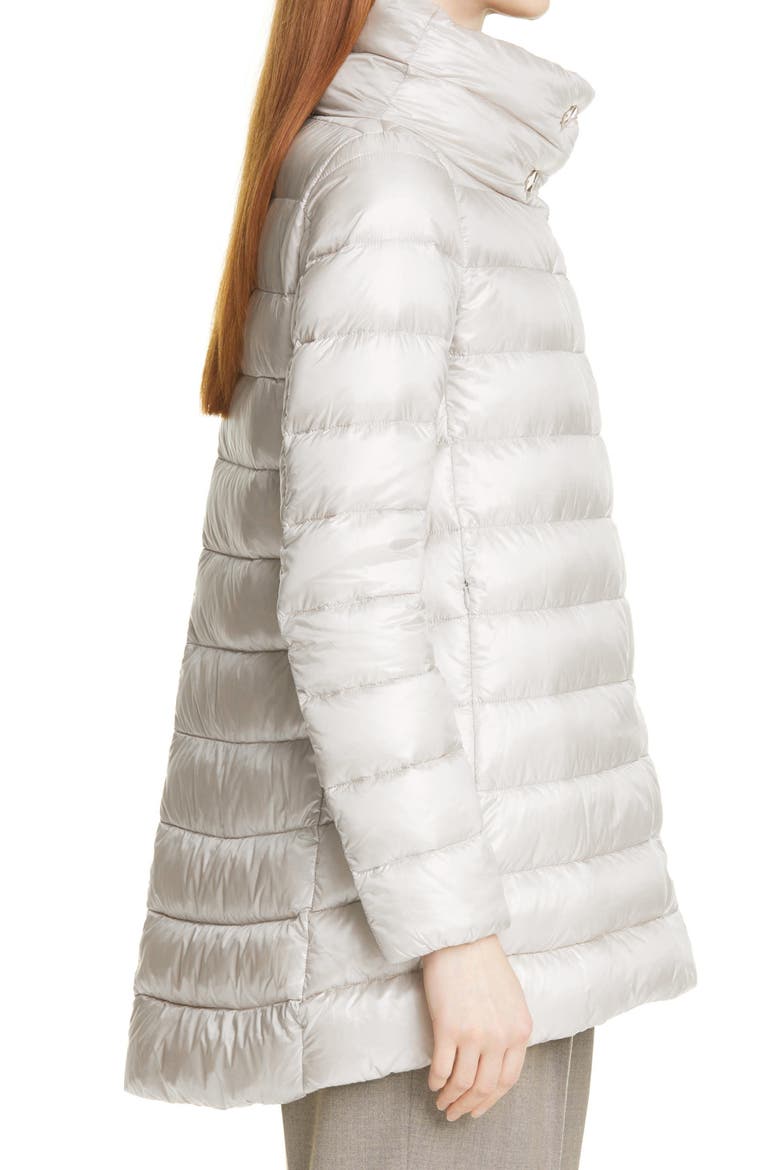 Amelia High/Low Down Jacket, Alternate, color, SILVER