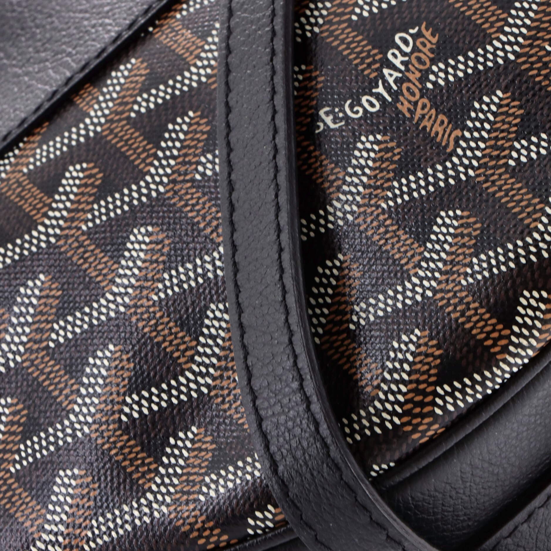 Pre-Owned Goyard Hirondelle Shoulder Bag Coated Canvas and Leather, Alternate, color, Black