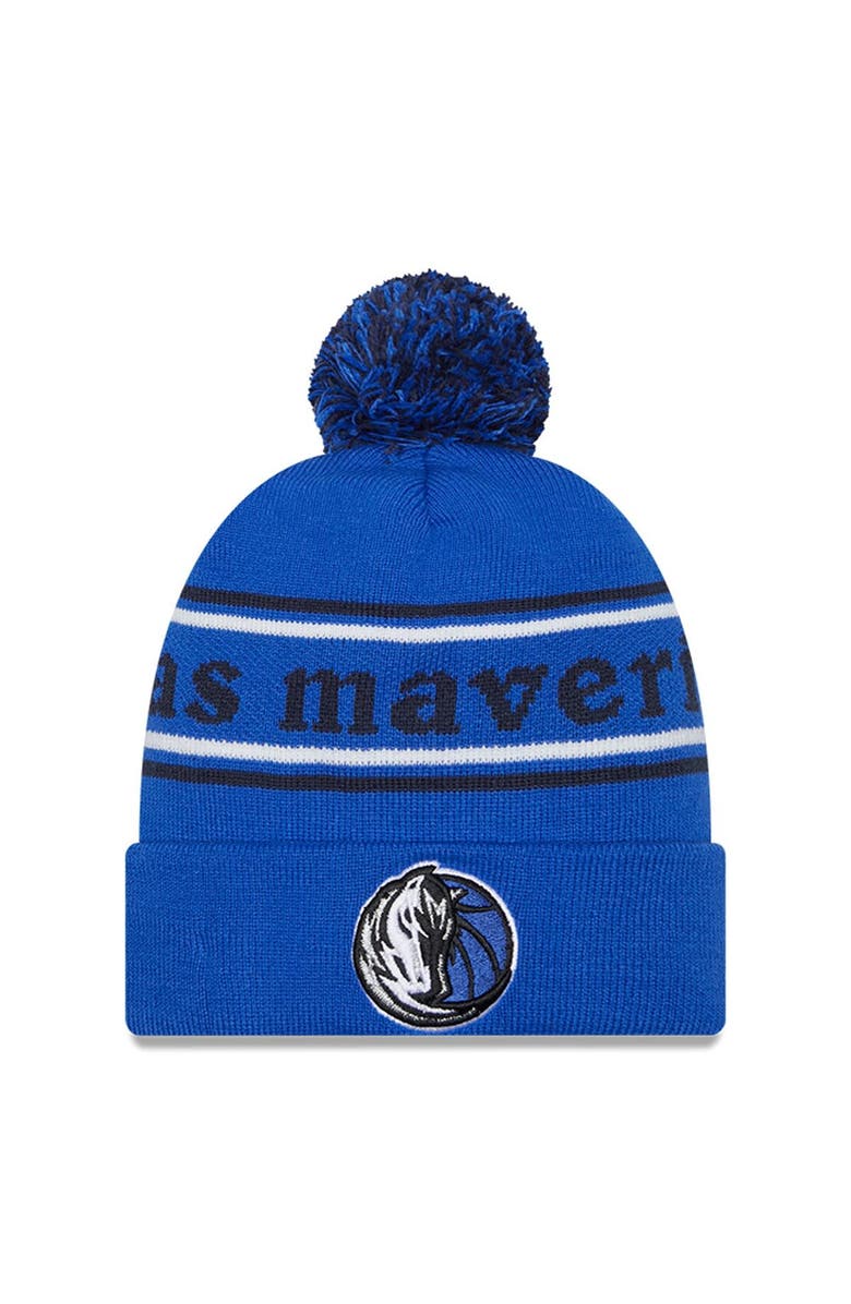 New Era Men's New Era Blue Dallas Mavericks Marquee Cuffed Knit Hat with Pom, Main, color, 