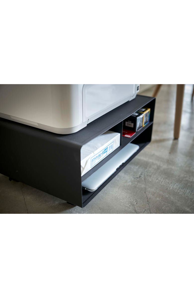 Yamazaki Tower Desktop Printer Stand, Alternate, color, Black