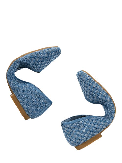 Vivaia Square-toe V-cut Flats In Blue