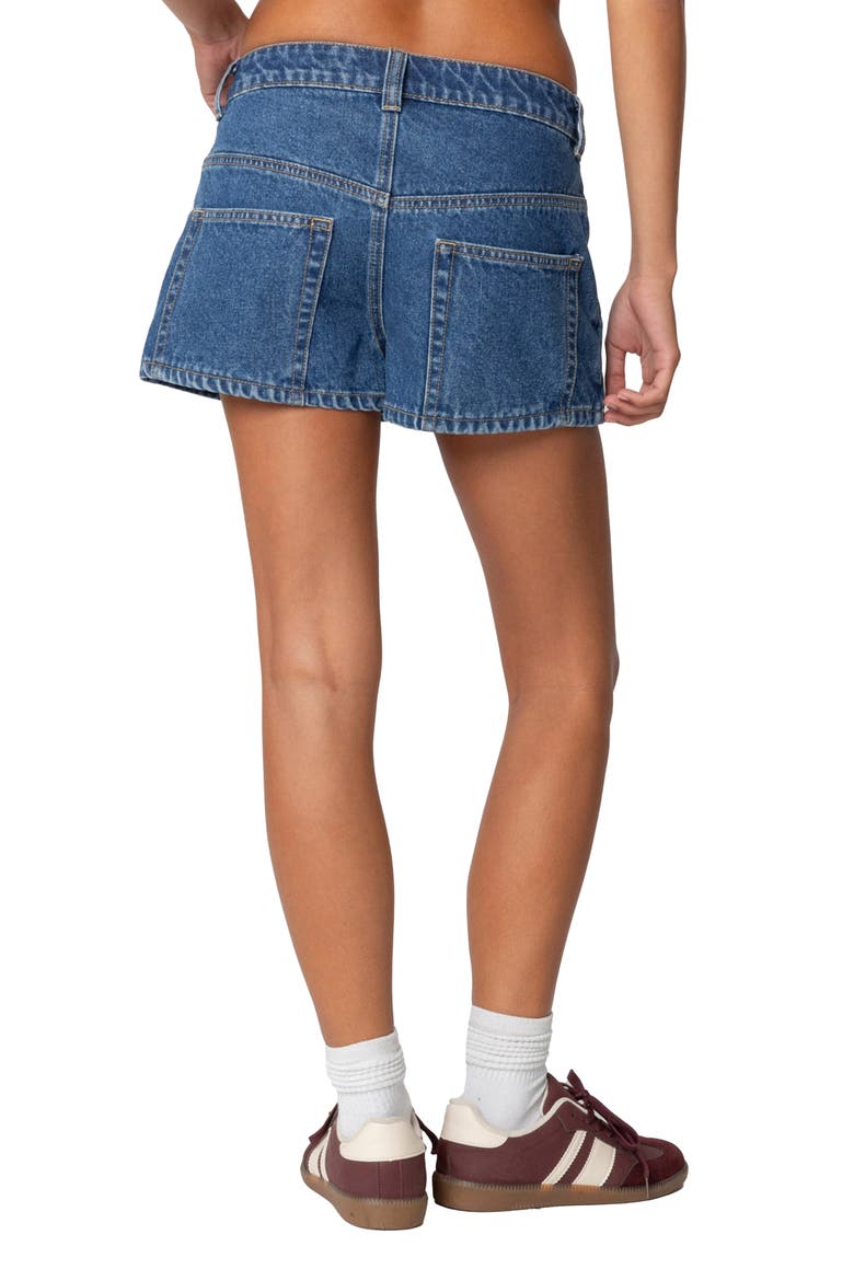 Talia Denim Miniskort, Alternate, color, DARK-BLUE