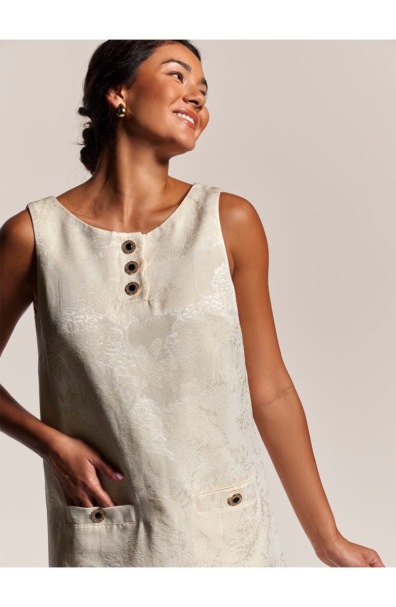 Tori Richard For the Trees Jacquard Gigi Dress, Alternate, color, Shell