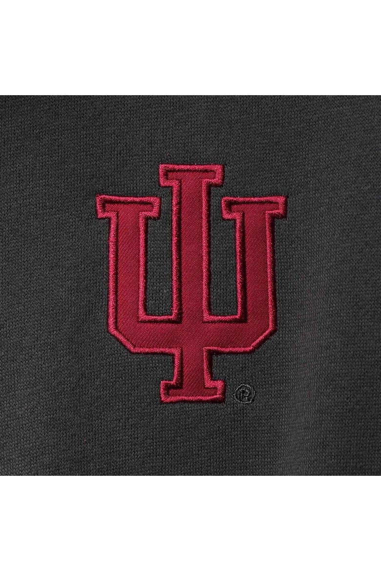 Men's Colosseum Charcoal Indiana Hoosiers Tortugas Logo Quarter-Zip Pullover Jacket, Alternate, color, Charcoal