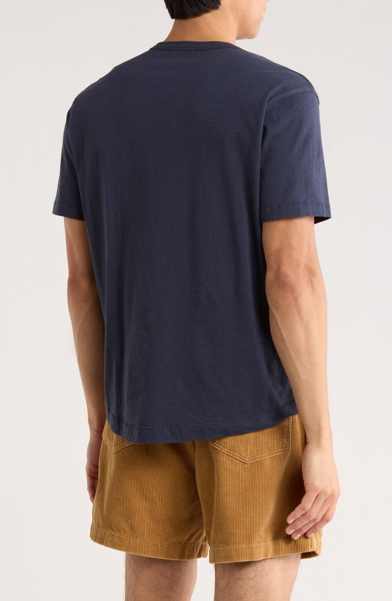 BUCK MASON Pima Cotton Slub Curved Hem T-Shirt, Alternate, color, Midnight