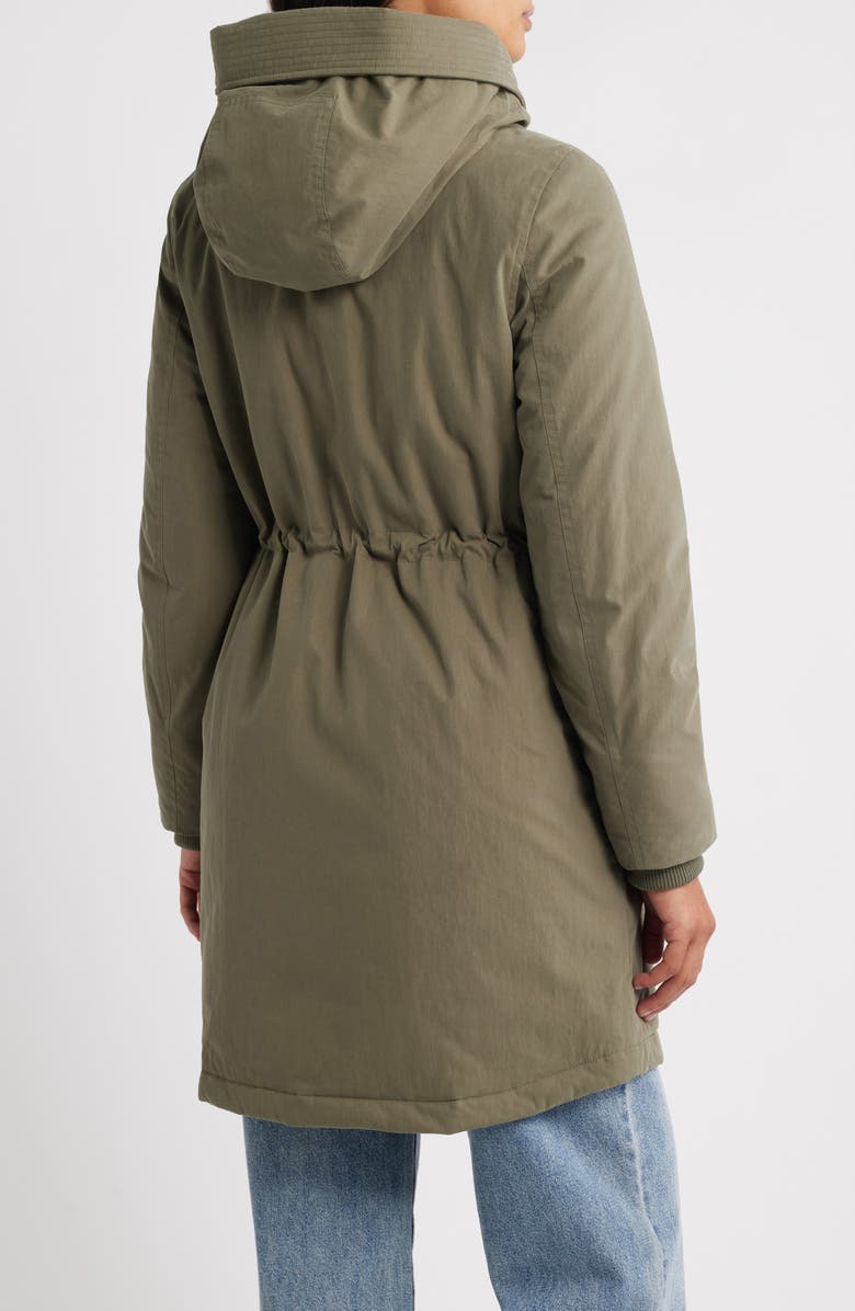 Sam Edelman Faux Shearling Lined Anorak, Alternate, color, Loden