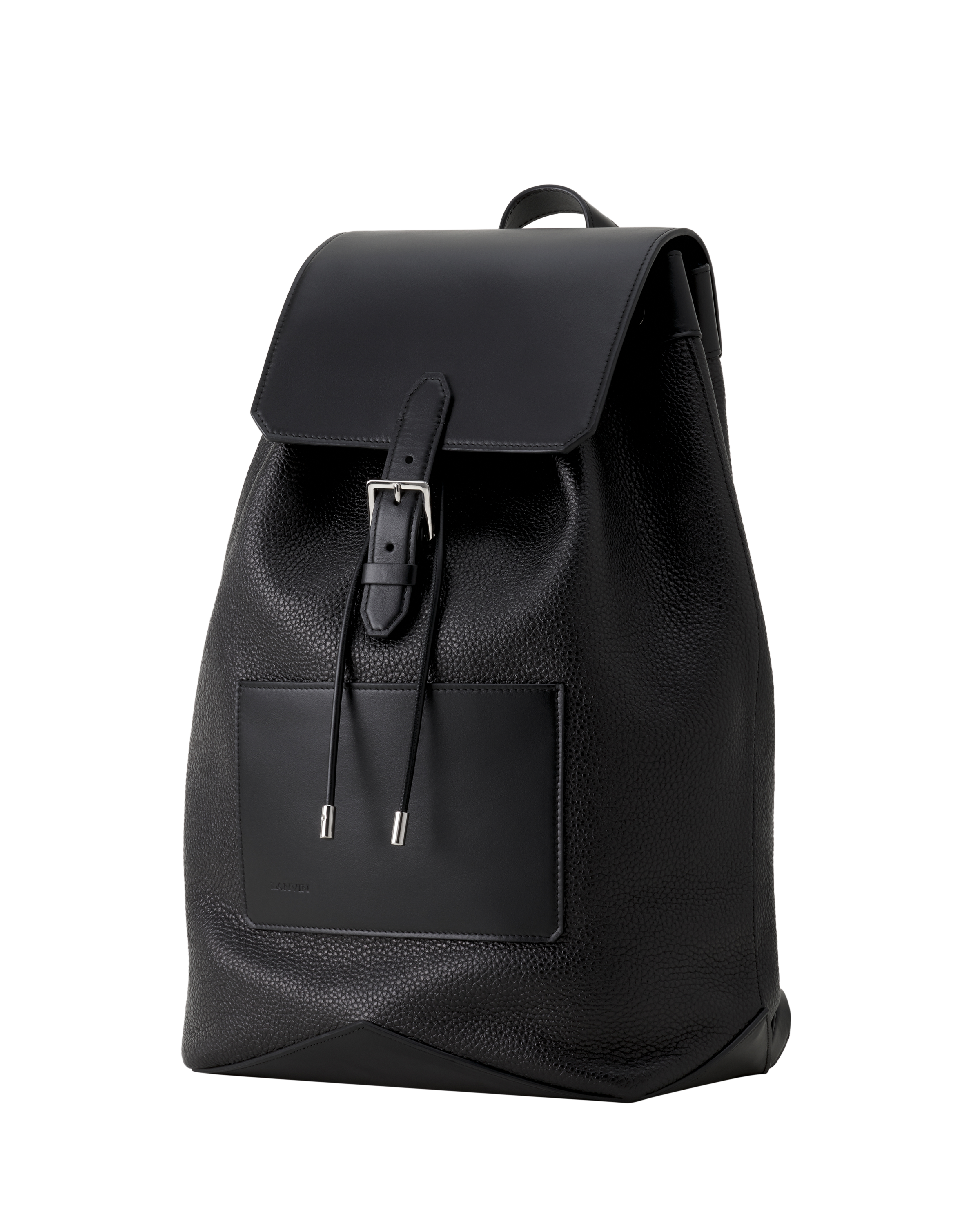 Lanvin Zaino Leather Backpack, Alternate, color, Black