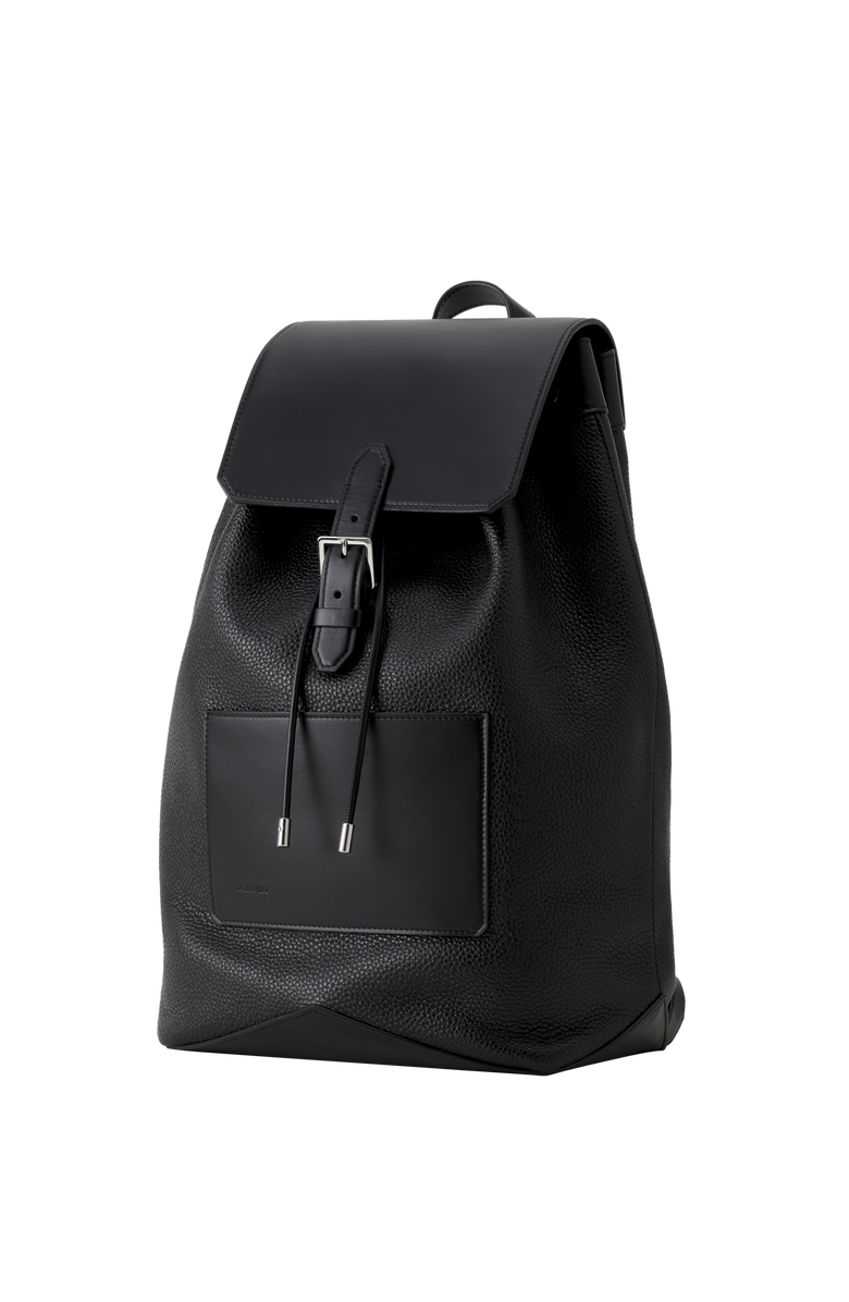 Lanvin Zaino Leather Backpack, Alternate, color, Black