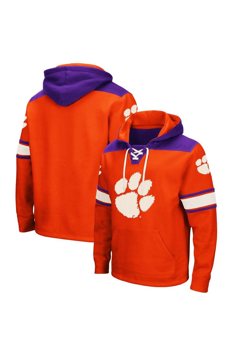 COLOSSEUM Men's Colosseum Orange Clemson Tigers 2.0 Lace-Up Pullover Hoodie, Main, color, Orange