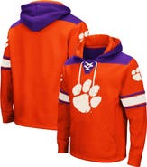 COLOSSEUM Men's Colosseum Orange Clemson Tigers 2.0 Lace-Up Pullover Hoodie