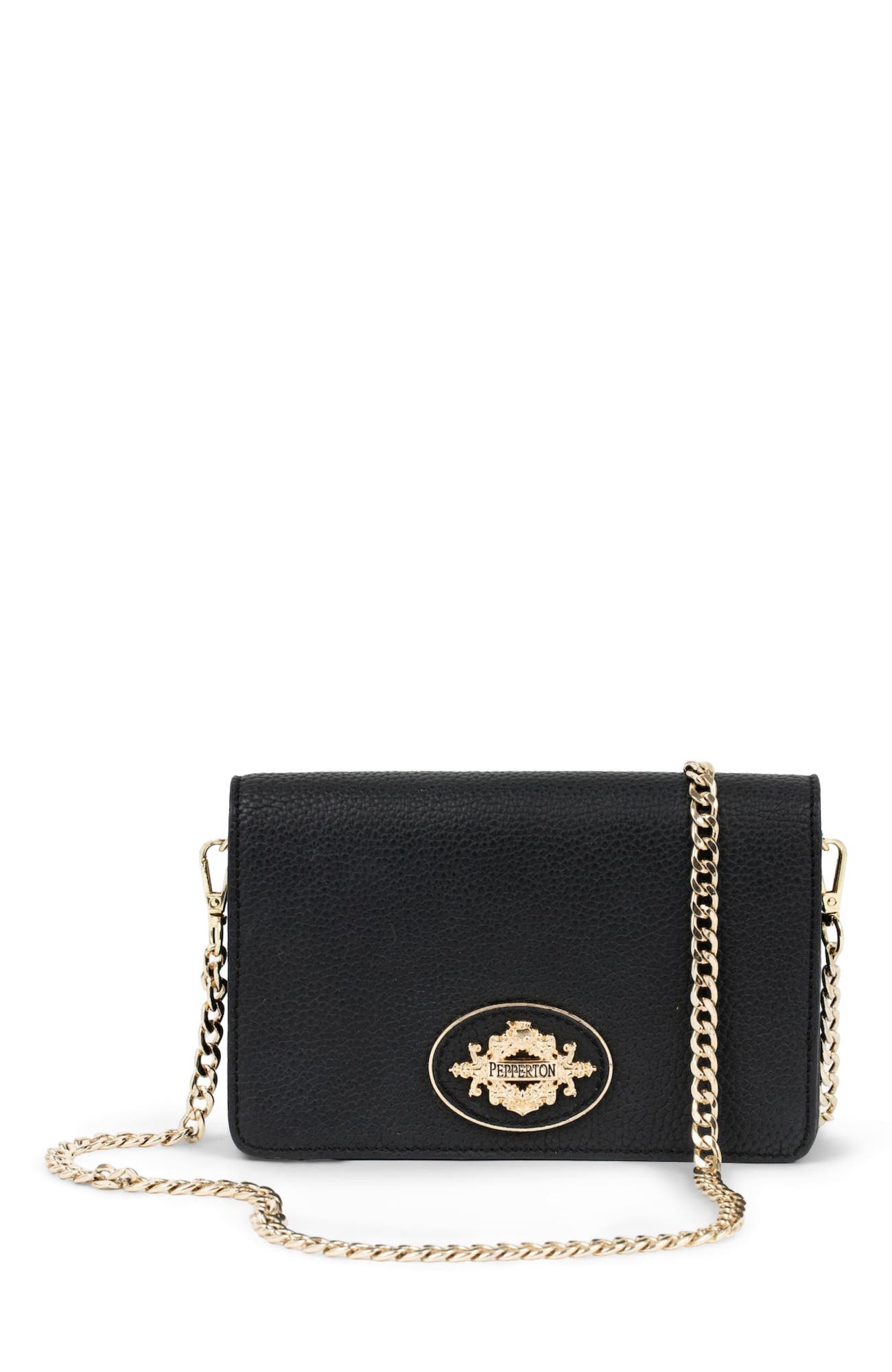 Pepperton Collection St. Laurence Small Crossbody, Main, color, Onyx