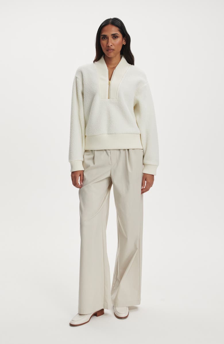 Varley Mumford Half Zip Fleece Pullover, Alternate, color, Egret