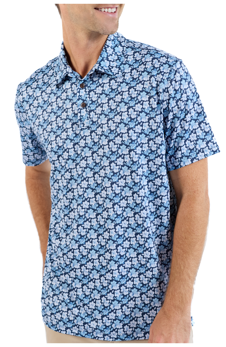 Kenny Flowers The Azaleas - Navy Golf Shirt, Alternate, color, Navy