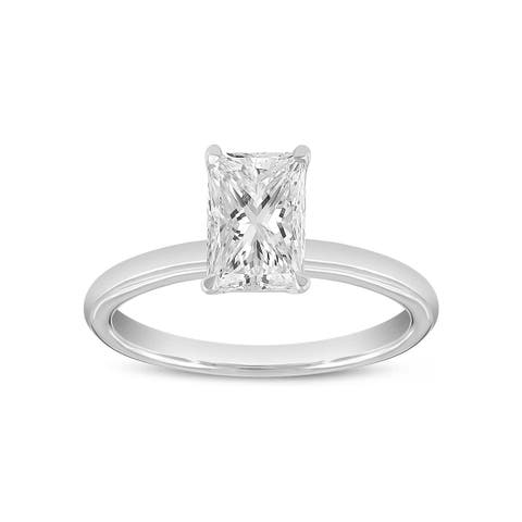 Dora 14K Gold Radiant Cut Lab Grown Solitaire Diamond Ring - 1.5 Ct
