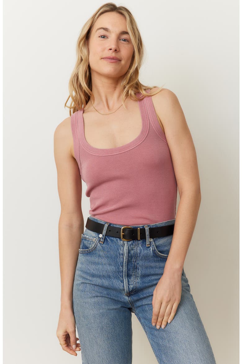 Lexi Sun-In Scoop Neck Rib Tank, Alternate, color, BRICK