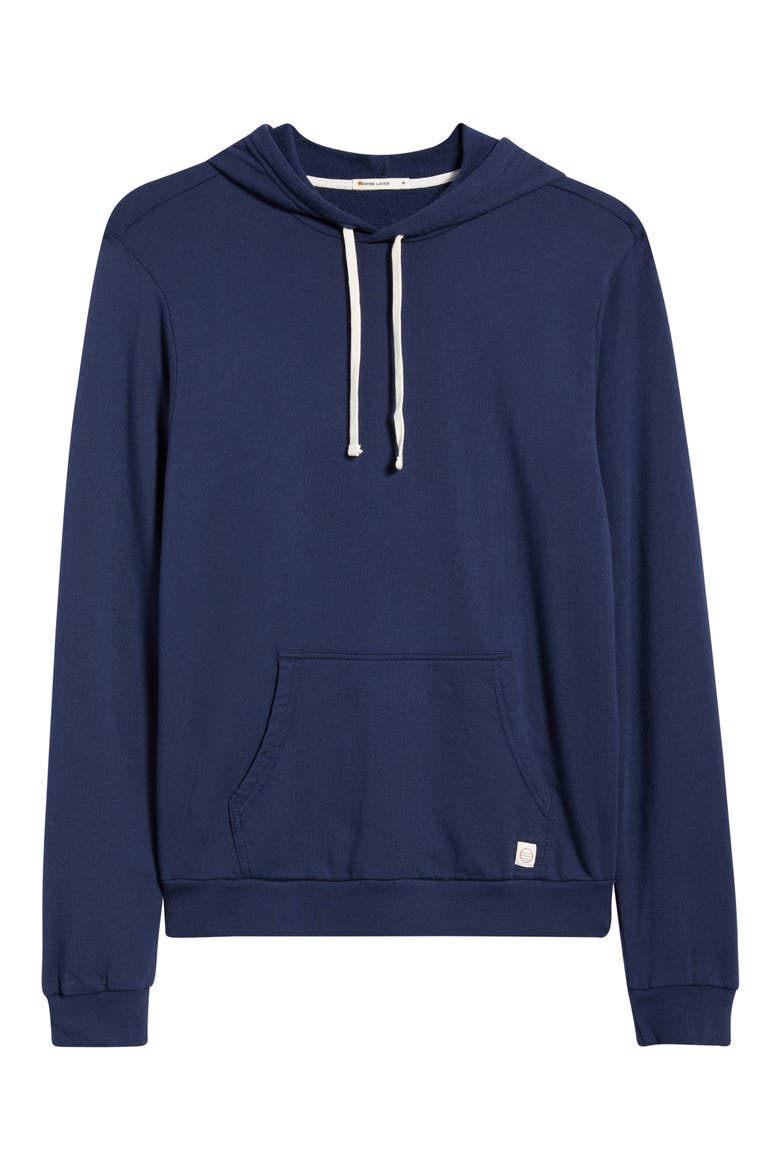 Cotton Blend French Terry Pullover Hoodie, Alternate, color, TRUE NAVY