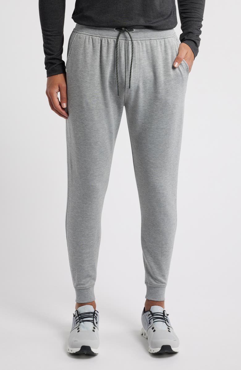 Free Fly Brushed Fleece Joggers, Main, color, Heather Grey