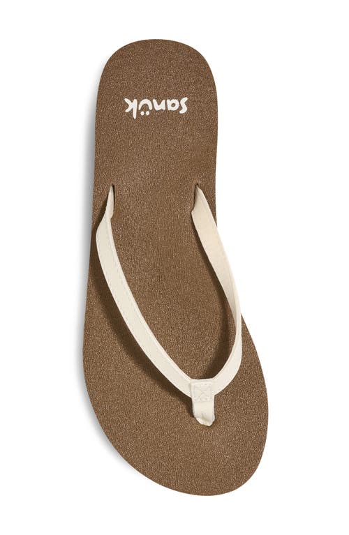 Sanuk Yoga Joy Ii Flip Flop In Brown