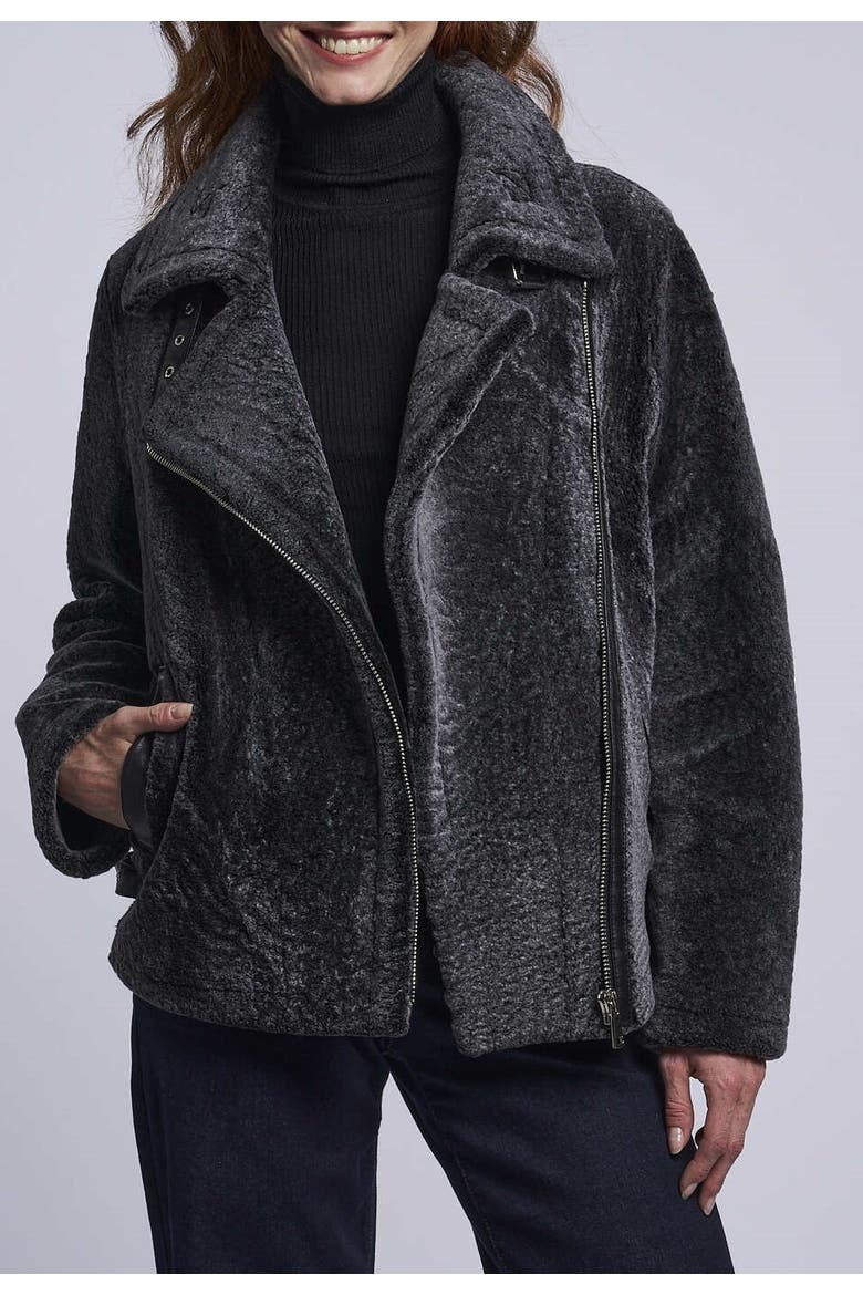 Genuine Shearling Jacket, Main, color, Charco