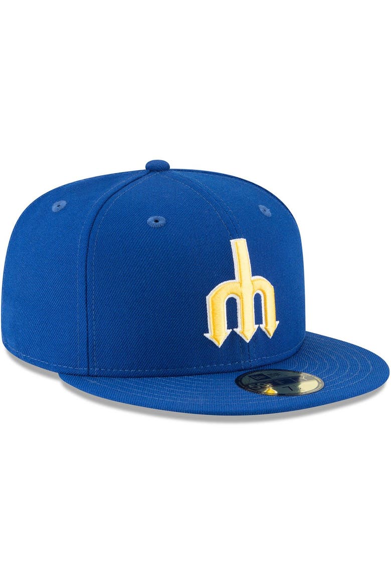 Men's New Era Blue Seattle Mariners Cooperstown Collection Wool 59FIFTY Fitted Hat, Alternate, color, Blue