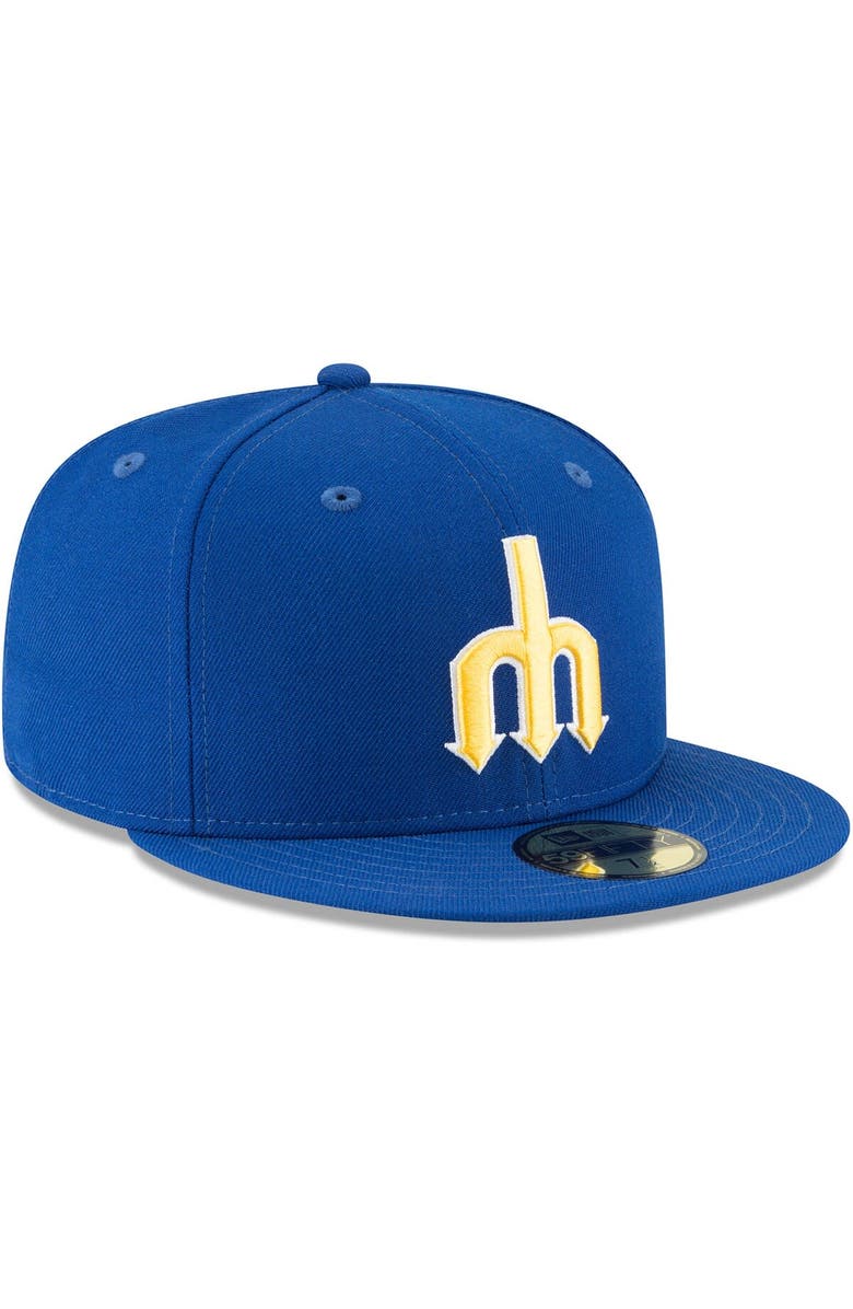 New Era Men's New Era Blue Seattle Mariners Cooperstown Collection Wool 59FIFTY Fitted Hat, Alternate, color, Blue
