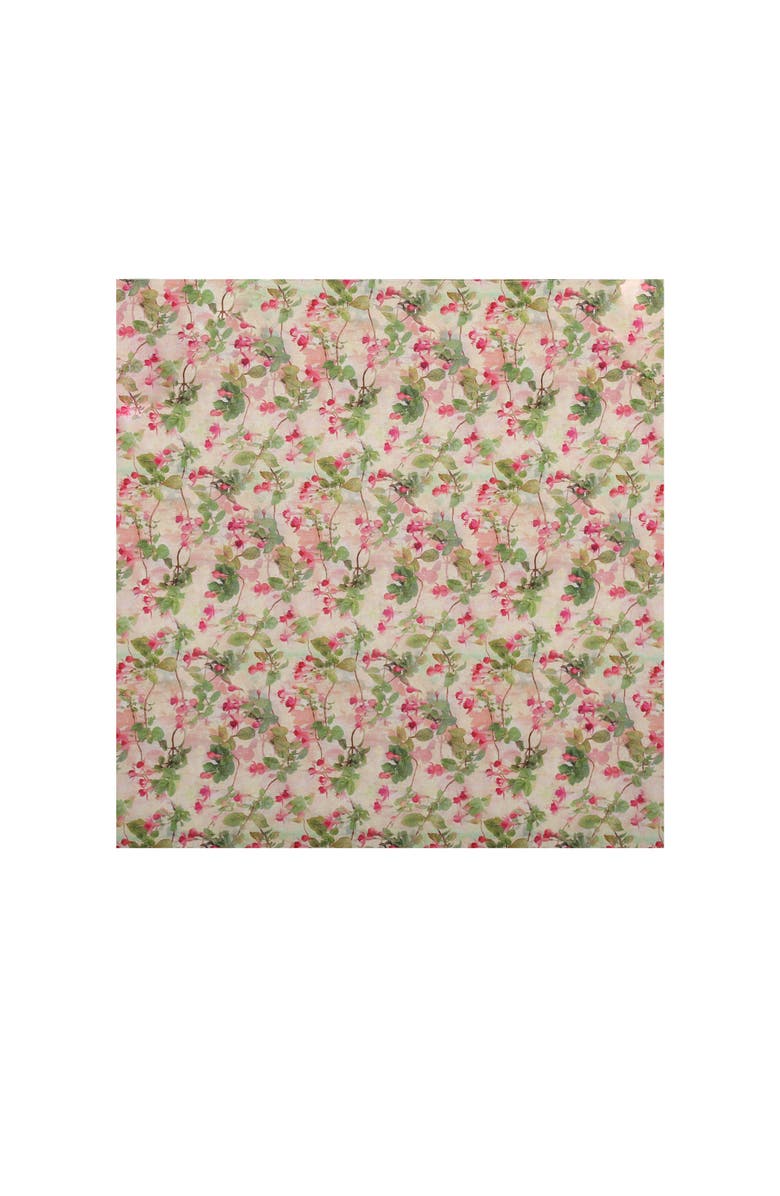 Miss Circle Spring Affair Print Linen Head Wrap Scarf, Alternate, color, Beige