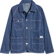Service Works Pinstripe Organic Cotton Denim Utility Jacket