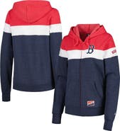 New Era Women's New Era Heather Navy Boston Red Sox Colorblock Full-Zip Hoodie Jacket
