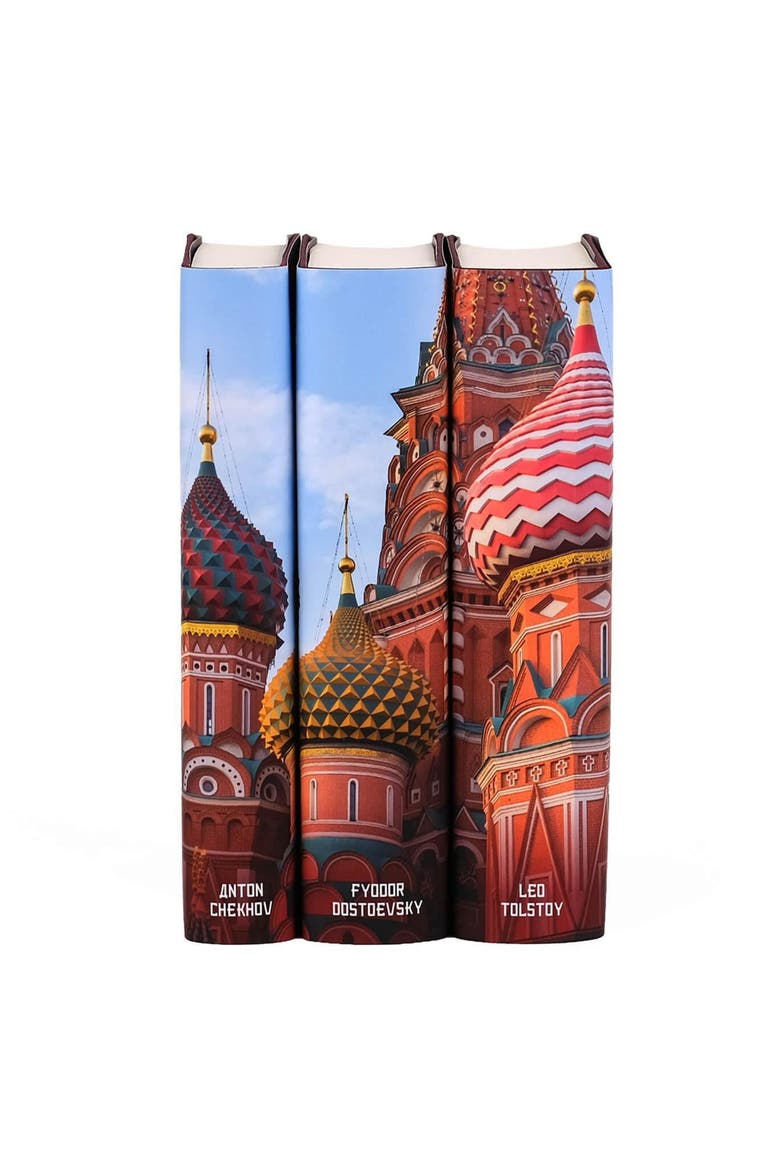 Russian Literature Book Set, Main, color, Red