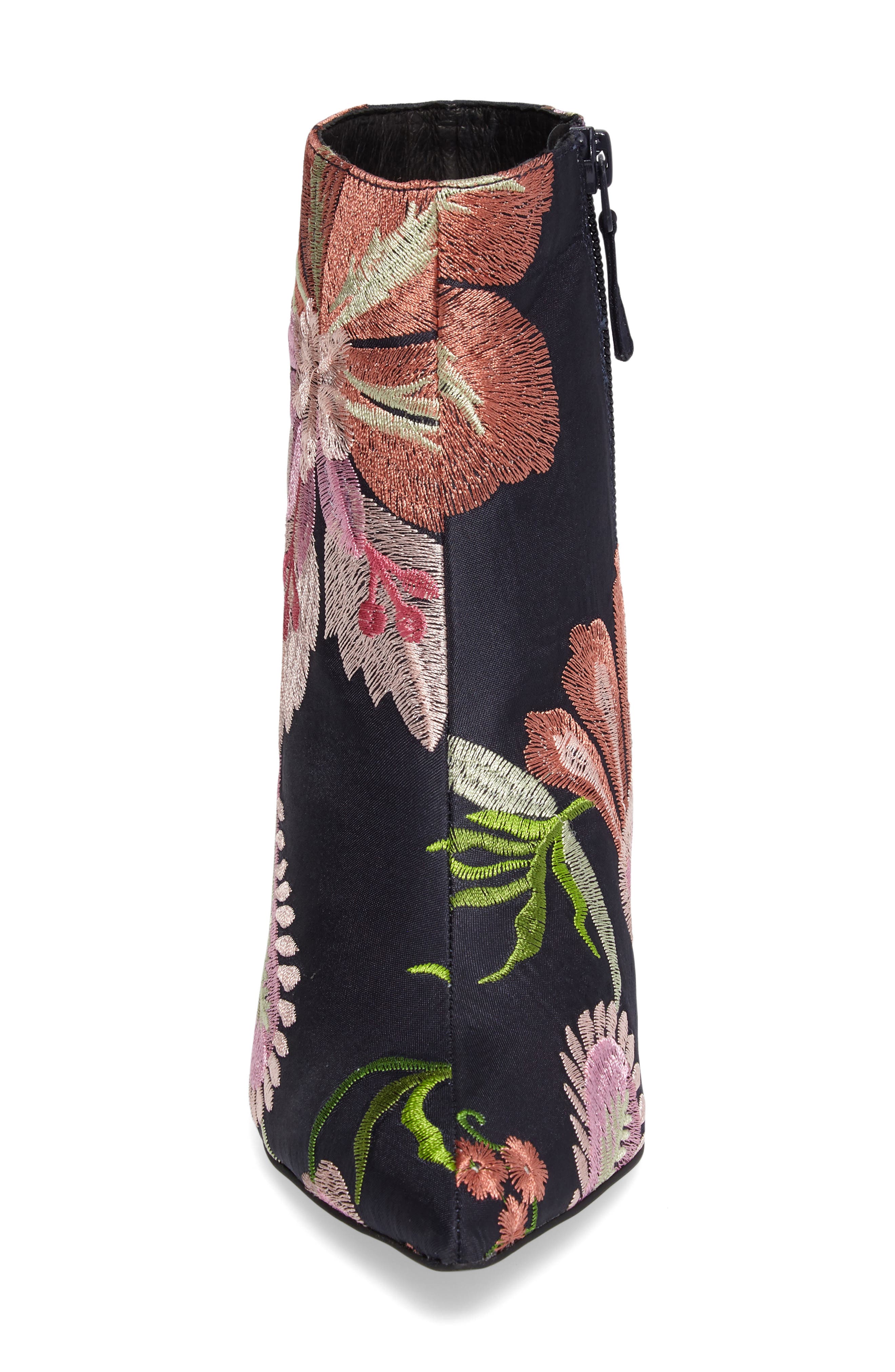 Topshop Mimosa Pointy Toe Bootie, Alternate, color, Navy Multi