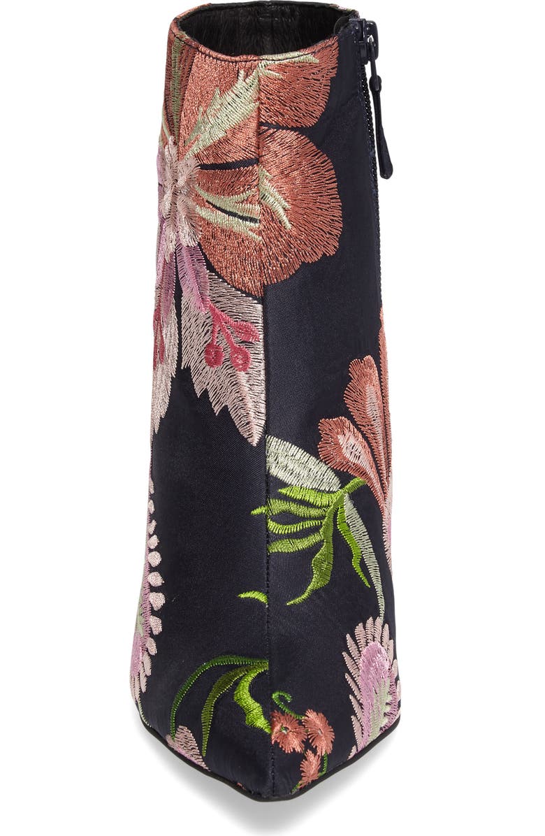 Topshop Mimosa Pointy Toe Bootie, Alternate, color, Navy Multi