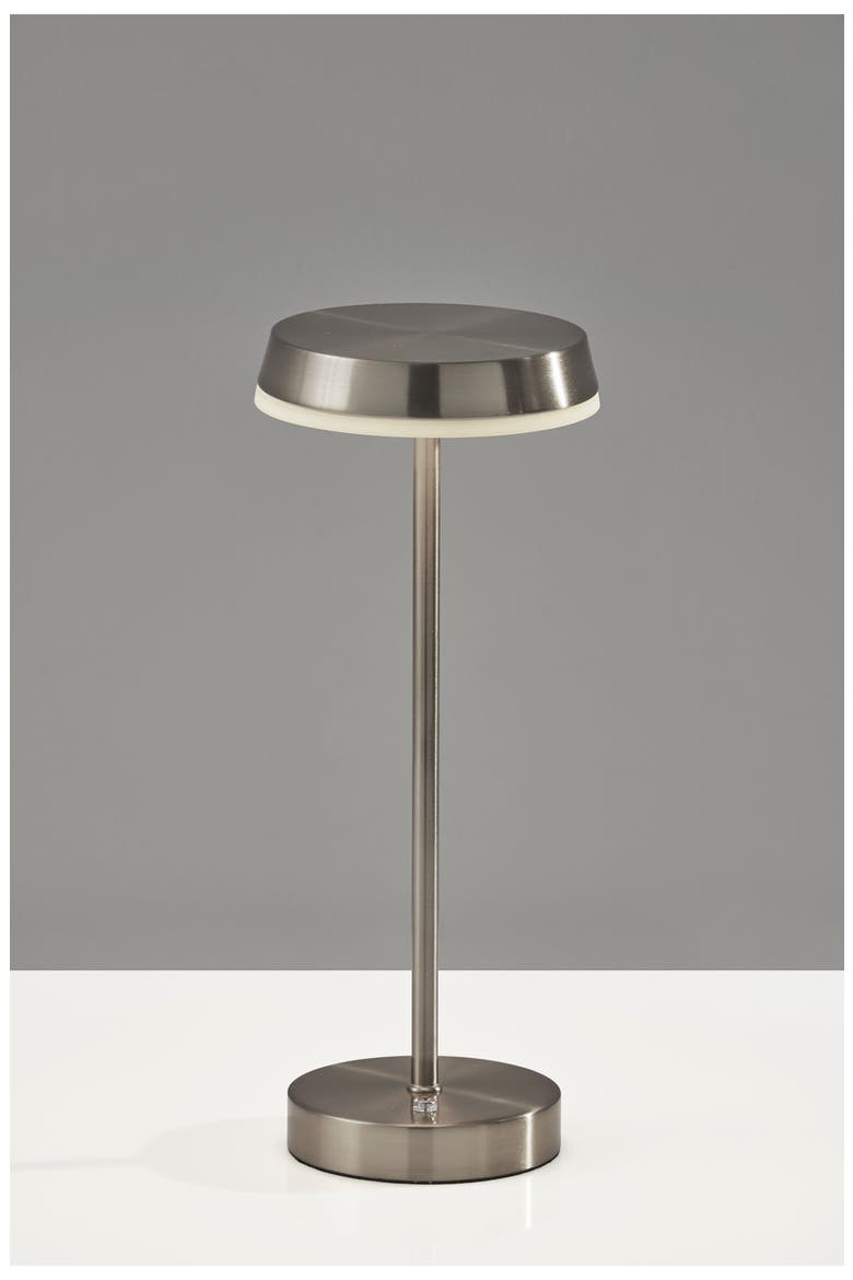 Tommy Cordless LED Lamp, Alternate, color, BRUSHED STEEL