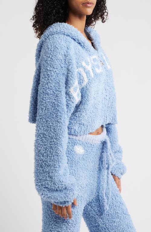 Boys Lie Bodhi Alex Crop Zip Hoodie In Blue