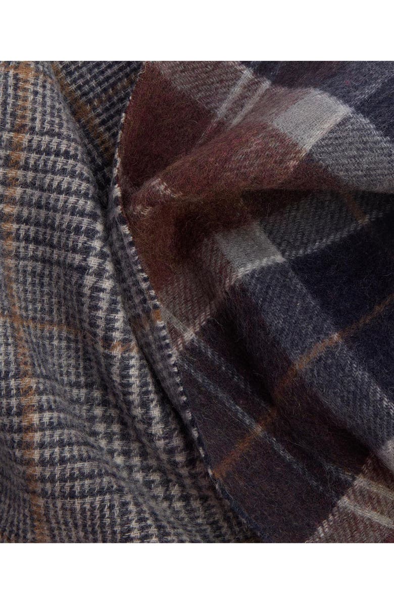Barbour Dramside Reversible Lambswool Scarf, Alternate, color, Midnight Oak Tartan