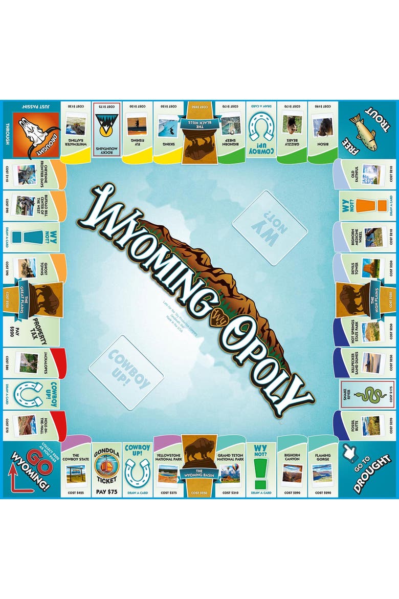 Wyomingopoly Monopoly Board Game, Alternate, color, Multicolored