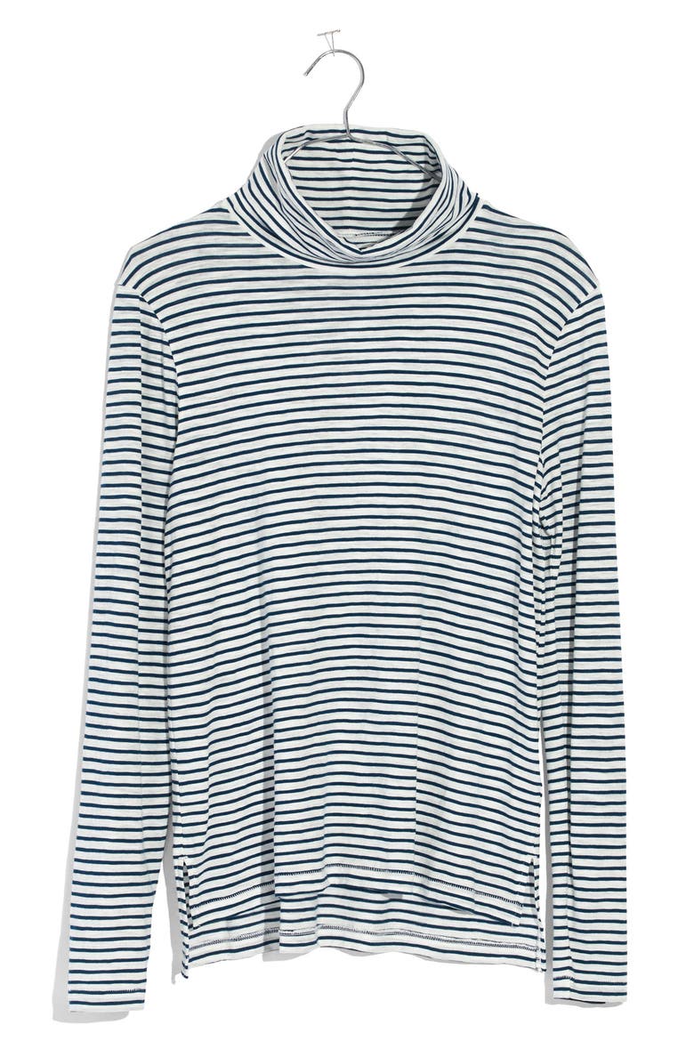 Whisper Cotton Turtleneck Top, Alternate, color, BRIGHT IVORY