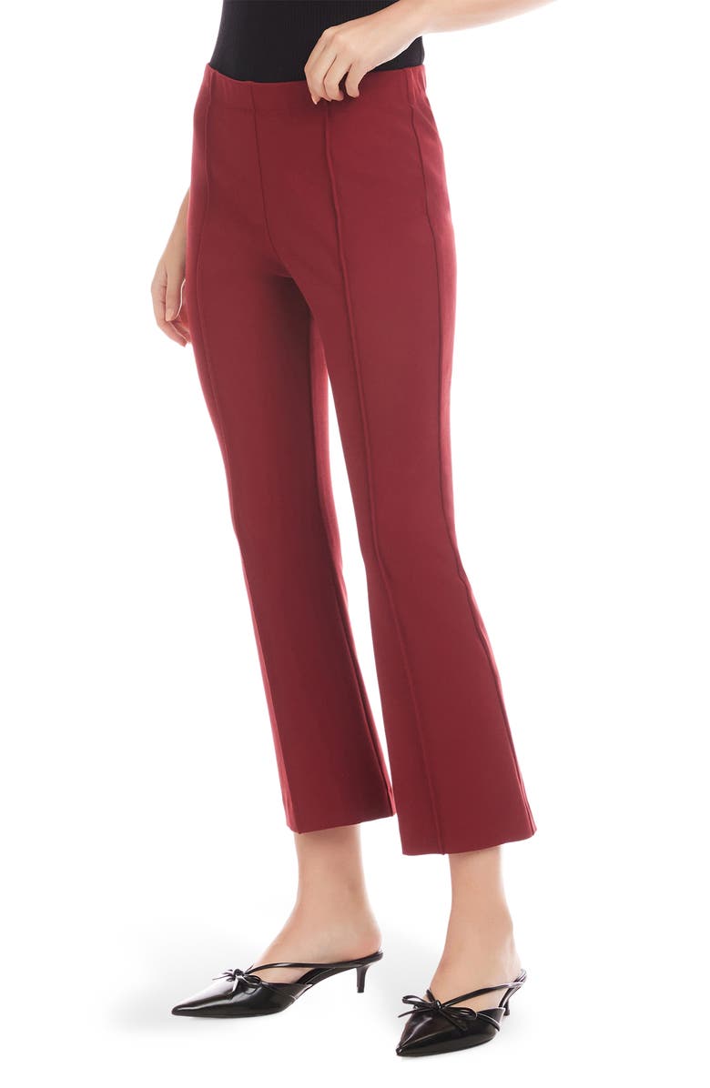 FIFTEEN TWENTY Sigourney Pintuck Crop Pants, Alternate, color, Brick