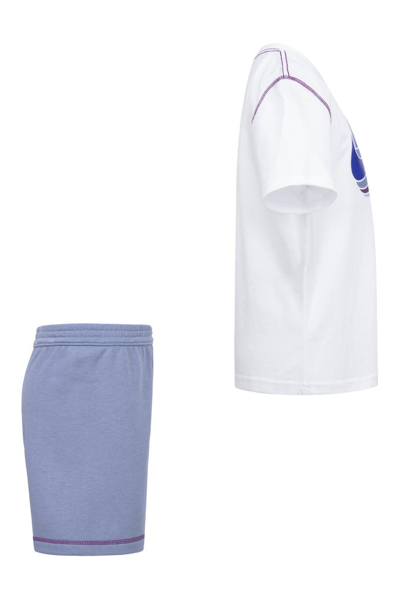 Kids' Swoosh Graphic T-Shirt & Knit Cargo Shorts Set, Alternate, color, U9EASHEN S