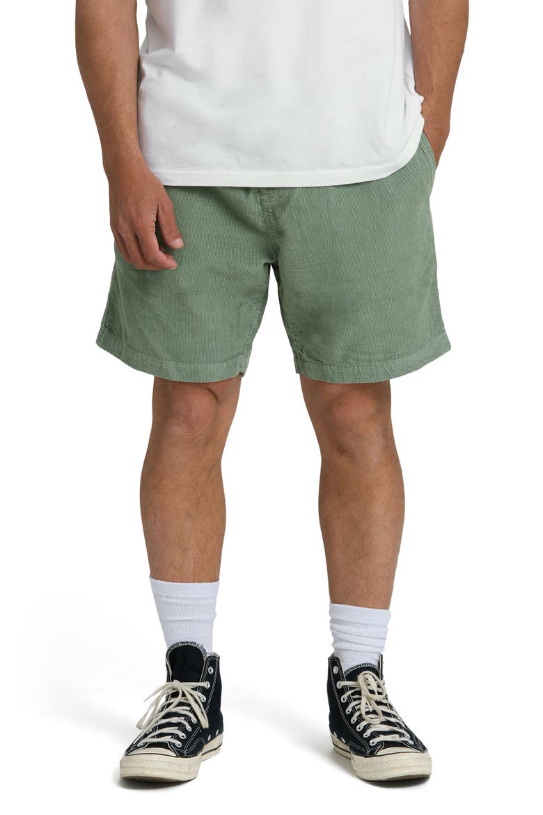 Larry Layback Cotton Corduroy Shorts, Main, color, MOSS
