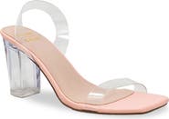 CHASE AND CHLOE Chase Slingback Lucite Block Heel Sandal