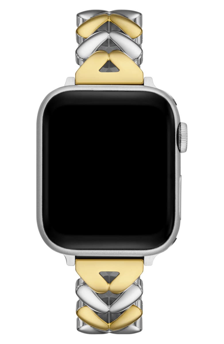 Kate Spade New York herringbone 16mm Apple Watch<sup>®</sup> bracelet watchband, Alternate, color, Two Tone