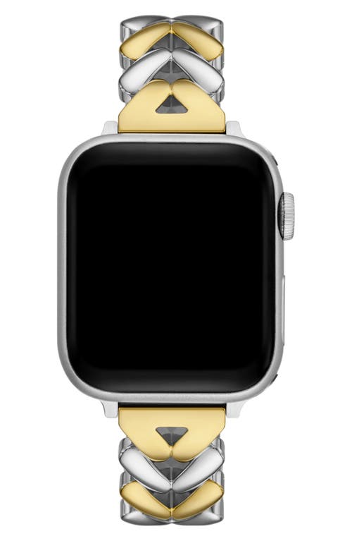 Kate Spade Herringbone Apple Watch Band In Gold