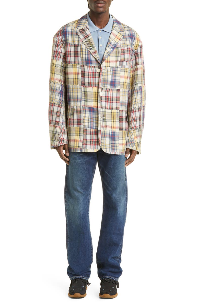 VISVIM Yardbird Patchwork Madras Plaid Sport Coat, Alternate, color, 