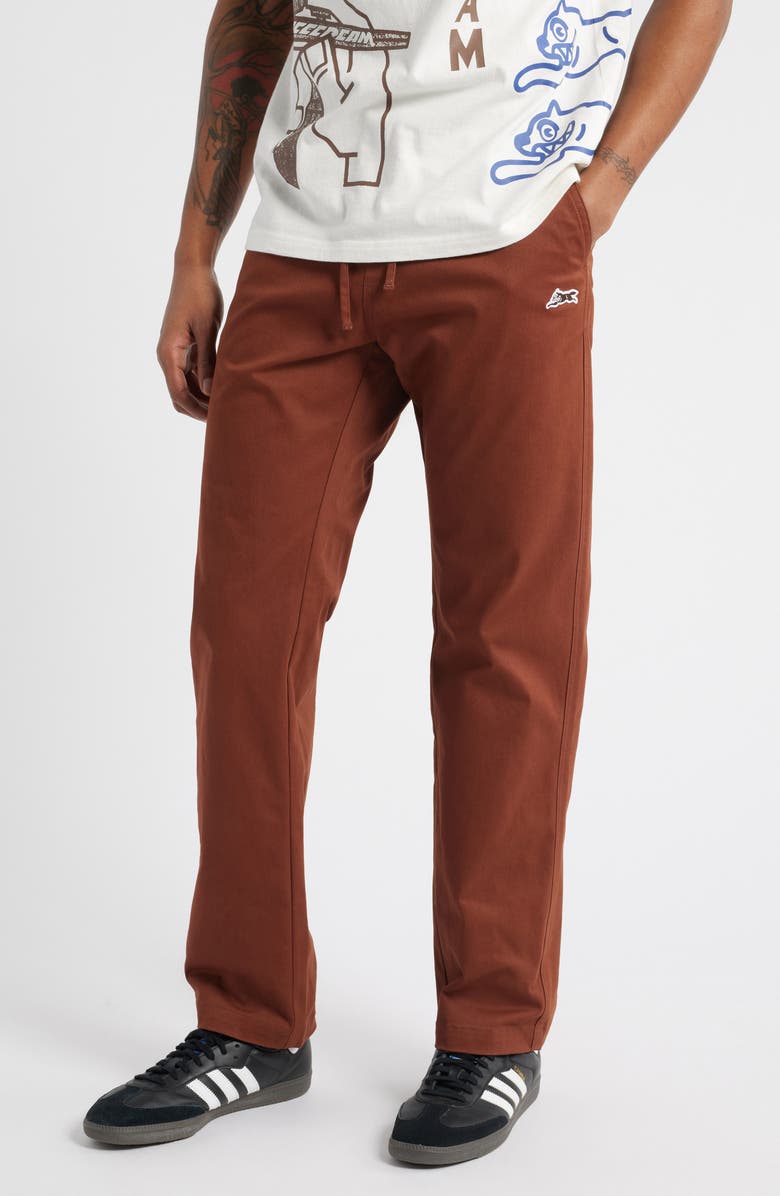 ICECREAM Strawberry Fit Cotton Stretch Twill Work Pants, Main, color, Brunette