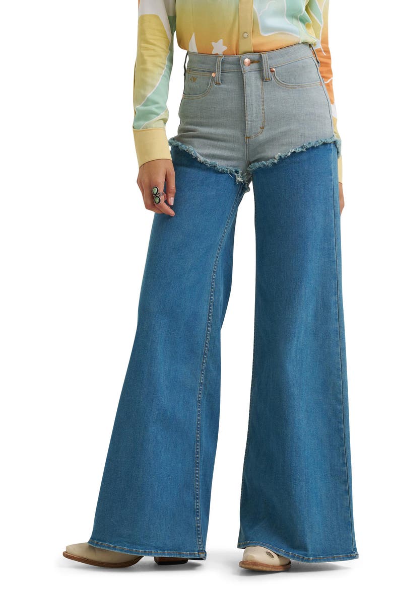Western High Waist Wide Leg Jeans, Main, color, CLASSIC BLUE
