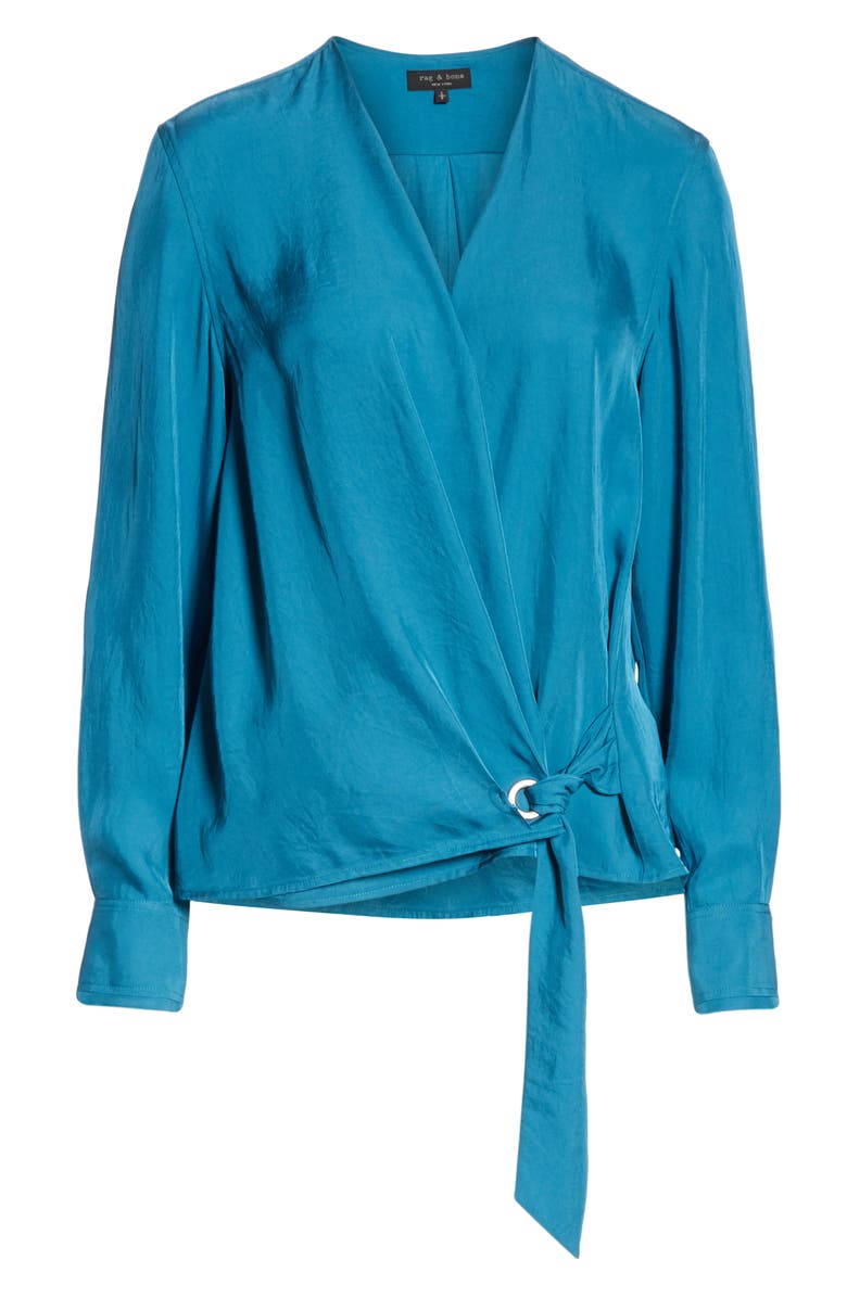 rag & bone Felix Wrap Top, Alternate, color,