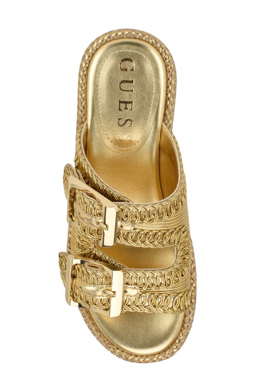 Guess Binks 2 Platform Sandal In Gold
